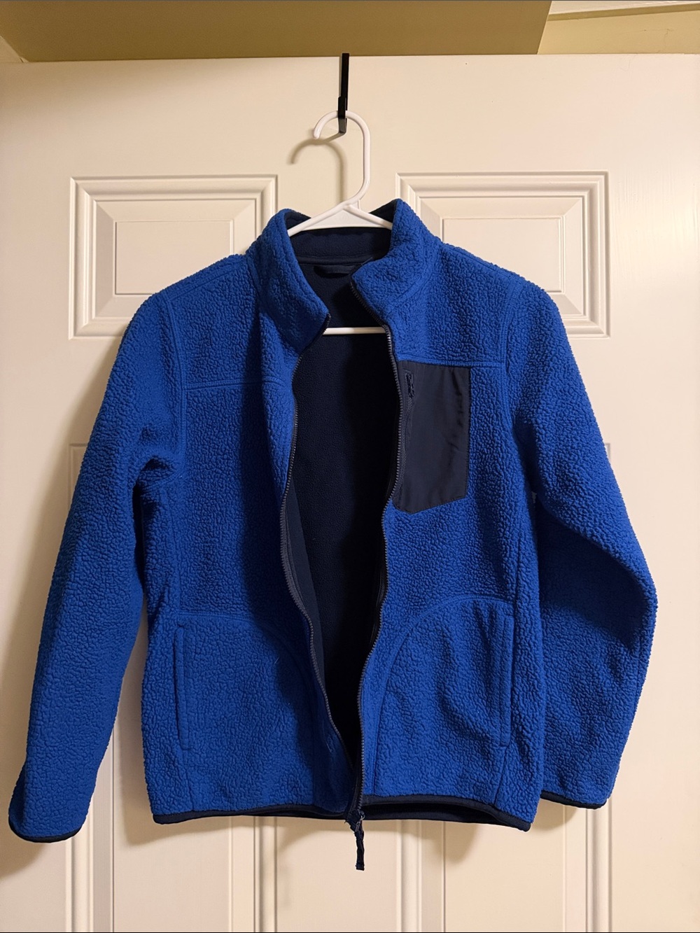 Uniqlo Royal Blue Lightweight Fleece Jacket - Zip Front
